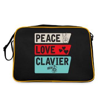 Clavier Instrument de musique Piano Clavier - Sac Retro - noir/or - Dos