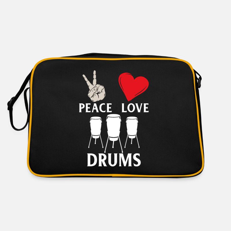 Drums Drummers Drum Musical Instrument Retro Tasche