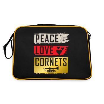 Peace Love Cornets Musical Instruments - Retro Bag - black/gold - Back