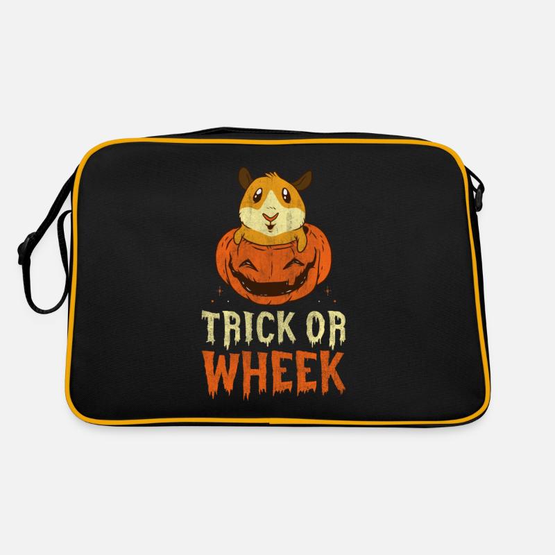 Hamster Trick Or Wheek Spooky Pumpkin Retro Bag