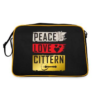 Peace Love Cittern Irish Step dancing - Retro Bag - black/gold - Back