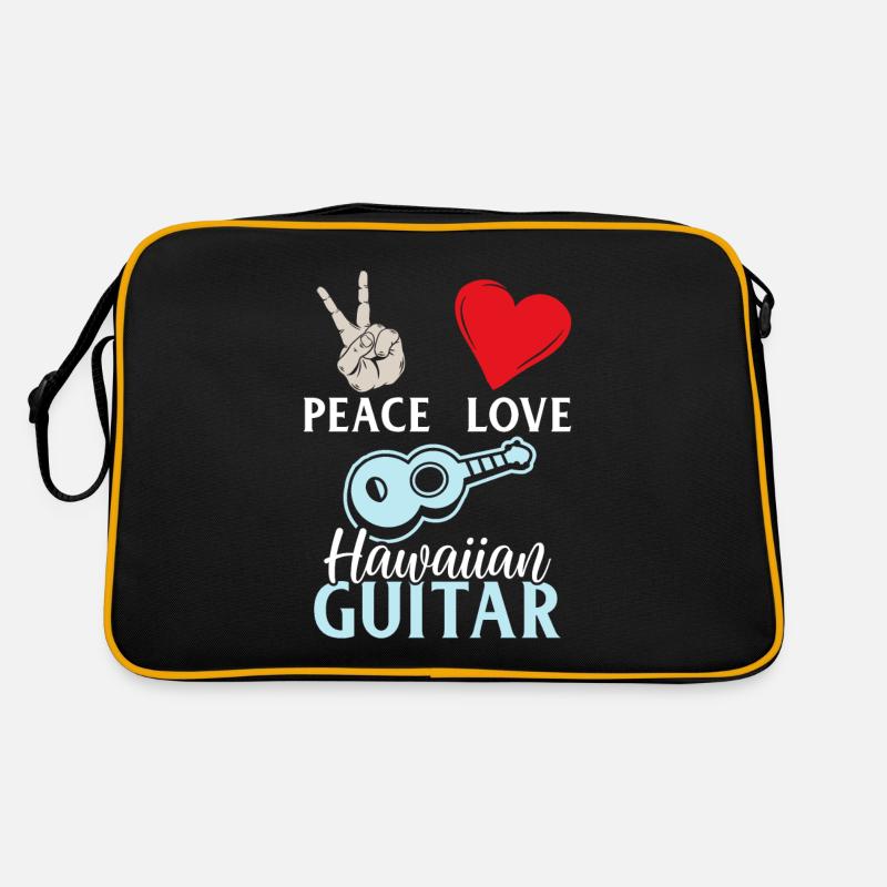 Peace Love Hawaiian Guitar Ukulele Retro Tasche