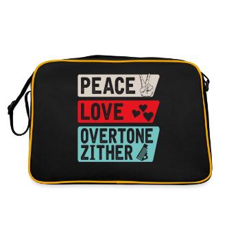 Peace Love Snare Drum Marching Band - Sac Retro - noir/or - Dos