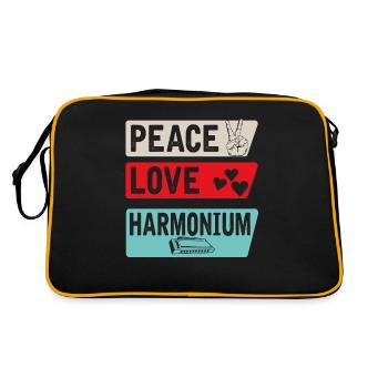 Harmonium Instrument de musique Melodeon - Sac Retro - noir/or - Dos