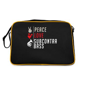 Subcontrabass Musical Instrument Flute - Retro Tasche - Schwarz/Gold - Hinten