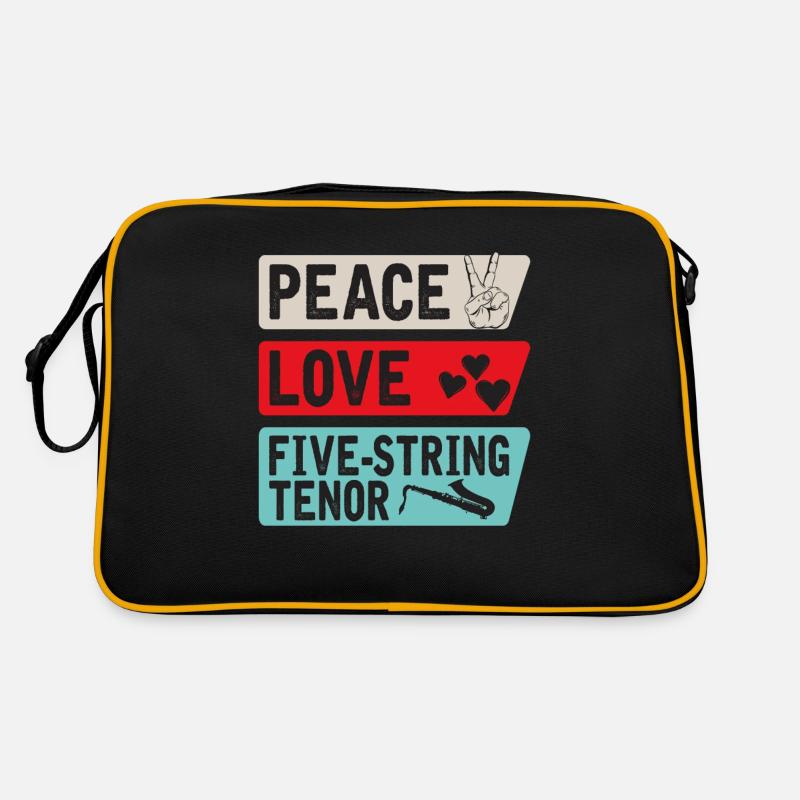 Peace Love Five-String Tenor Instrument Retro Tasche
