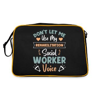 My Rehabilitation Social Worker Voice Profession - Retro Bag - black/gold - Back