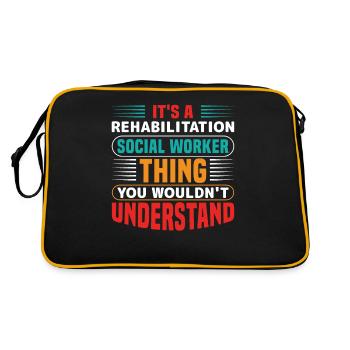 A Rehabilitation Social Worker Thing Profession - Retro Bag - black/gold - Back