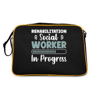 Rehabilitation Social Worker In Progress Job - Retro Tasche - Schwarz/Gold - Hinten