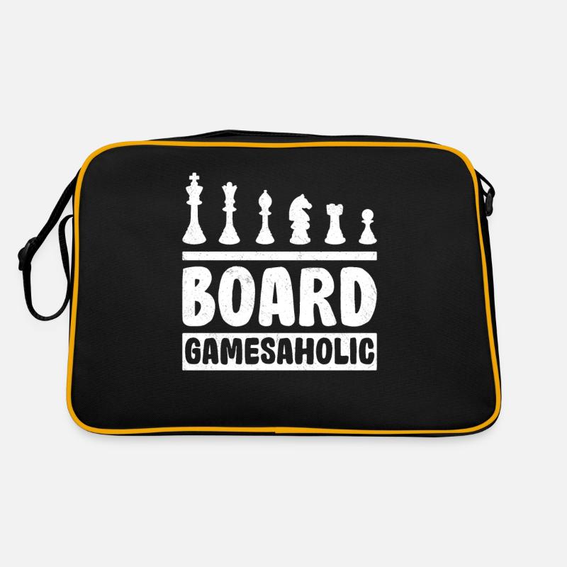 Board Gamesaholic Chess Player Dice Retro Tasche