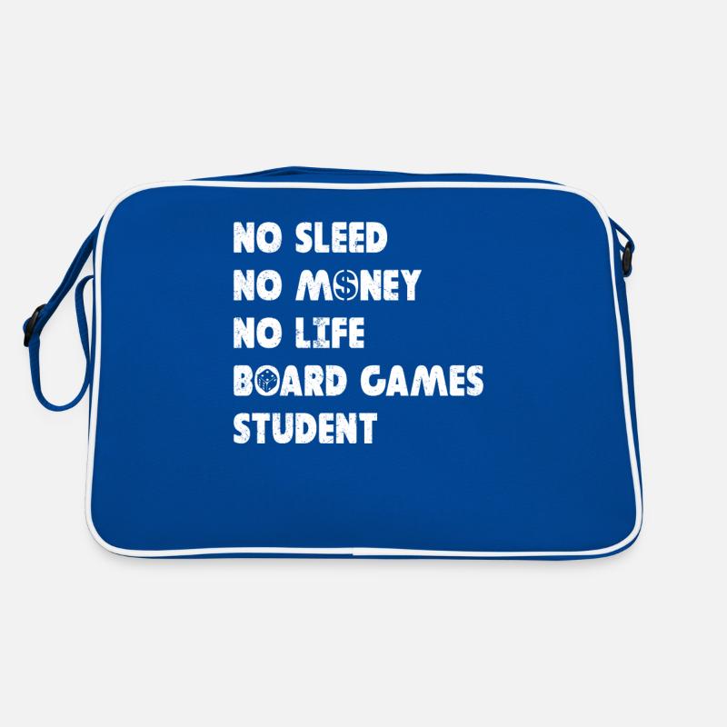 Pas de sommeil pas d’argent pas de vie Jeux de société Dés d’étudiants Sac Retro