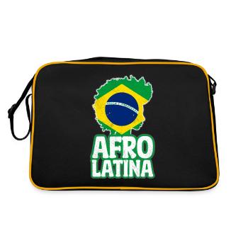 Afro Latina Pride Brazil Brazilian Roots - Retro Bag - black/gold - Back