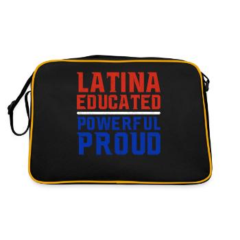 Latina Educated Powerful Proud Latin America - Retro Bag - black/gold - Back