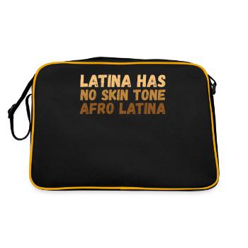 Latina Has No Skin Tone Afro Latina Latin America - Retro Bag - black/gold - Back
