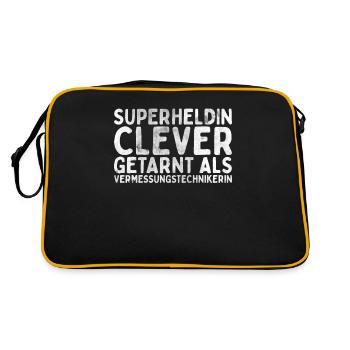 Vermessungstechniker Landvermesser Tolle - Retro Tasche - Schwarz/Gold - Hinten