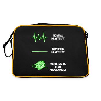Lead Programmer Worker Funny Programmer - Retro Bag - black/gold - Back