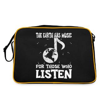 The Earth Has Music For Those Who Listen - Retro Bag - black/gold - Back