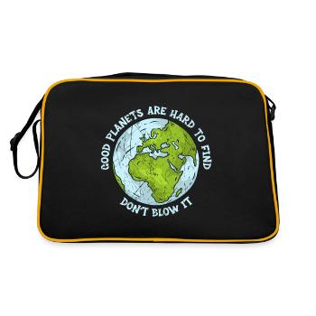 Good Planets Are Hard To Find Don't Blow It - Retro Bag - black/gold - Back
