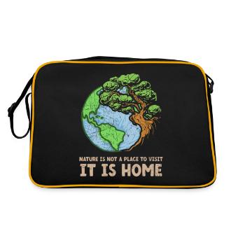 Nature Is Not A Place To Visit It Is Home - Retro Bag - black/gold - Back