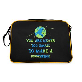 You Are Never Too Small To Make A Difference - Retro Bag - black/gold - Back