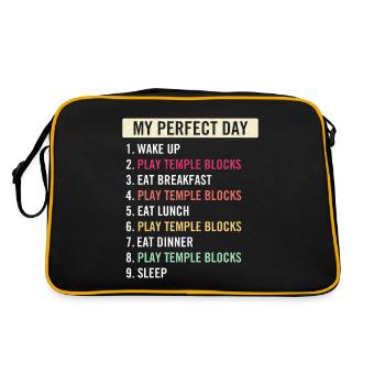 Funny Temple Blocks Players Temple Blocks Lovers - Retro Bag - black/gold - Back