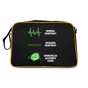Accounts Clerk Worker Financial Accountant - Retro Bag - black/gold - Back