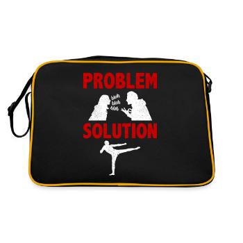 Kickboxing Kickboxer Problem Solution Hobby - Retro Bag - black/gold - Back
