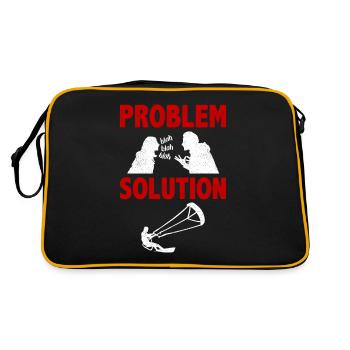 Kiteboarding Kitesurfing Extreme Problem Solution - Retro Bag - black/gold - Back