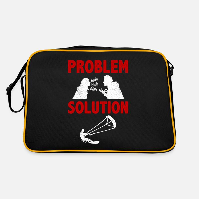Kiteboarding Kitesurfing Extreme Problem Solution Retro Tasche