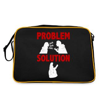 Lace Making Lace Maker Problem Solution Hobby - Retro Bag - black/gold - Back