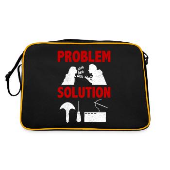 Outillage en cuir Mallet en cuir Solution au problème - Sac Retro - noir/or - Dos