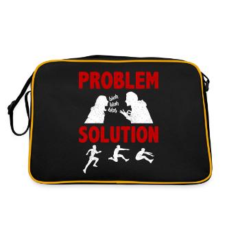 Solution au problème du saut en longueur - Sac Retro - noir/or - Dos