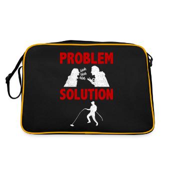 Magnet Fishing Treasure Hunting Problem Solution - Retro Tasche - Schwarz/Gold - Hinten