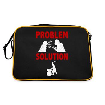 Solution au problème de la fabrication des métaux - Sac Retro - noir/or - Dos
