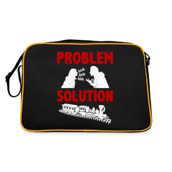 Model Railroading Railway Modelling Hobby - Retro Bag - black/gold - Back