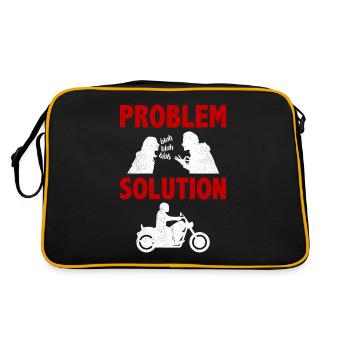 Motorcycling Motorcycle Riding Problem Solution - Retro Bag - black/gold - Back