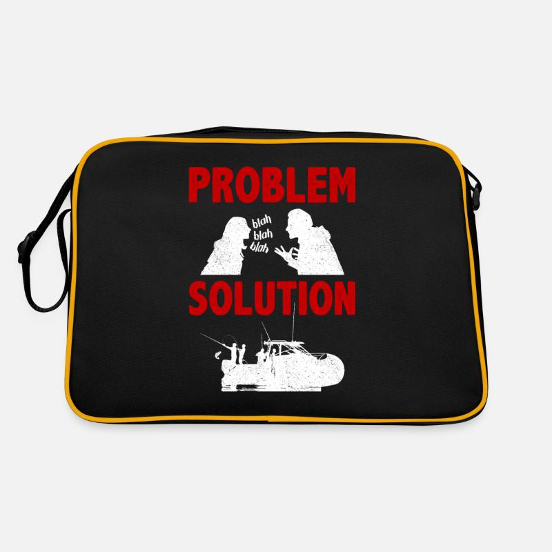 Offshore Fishing Fisherman Problem Solution Hobby Retro Tasche
