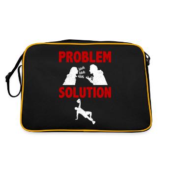 Planking Exercising Problem Solution Hobby - Retro Bag - black/gold - Back