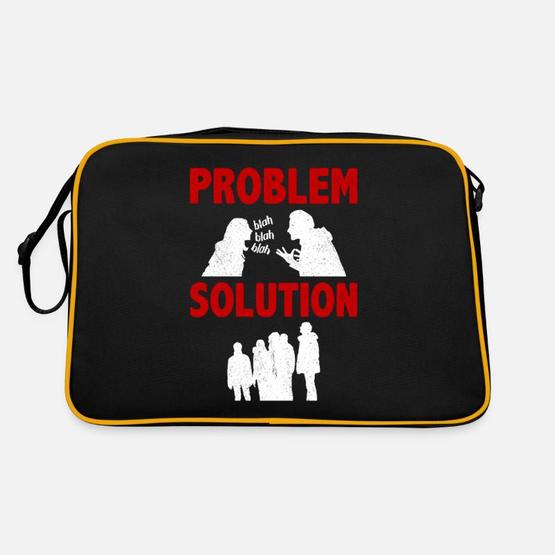 Personnes qui regardent le public Problème Solution Passe-temps Sac Retro