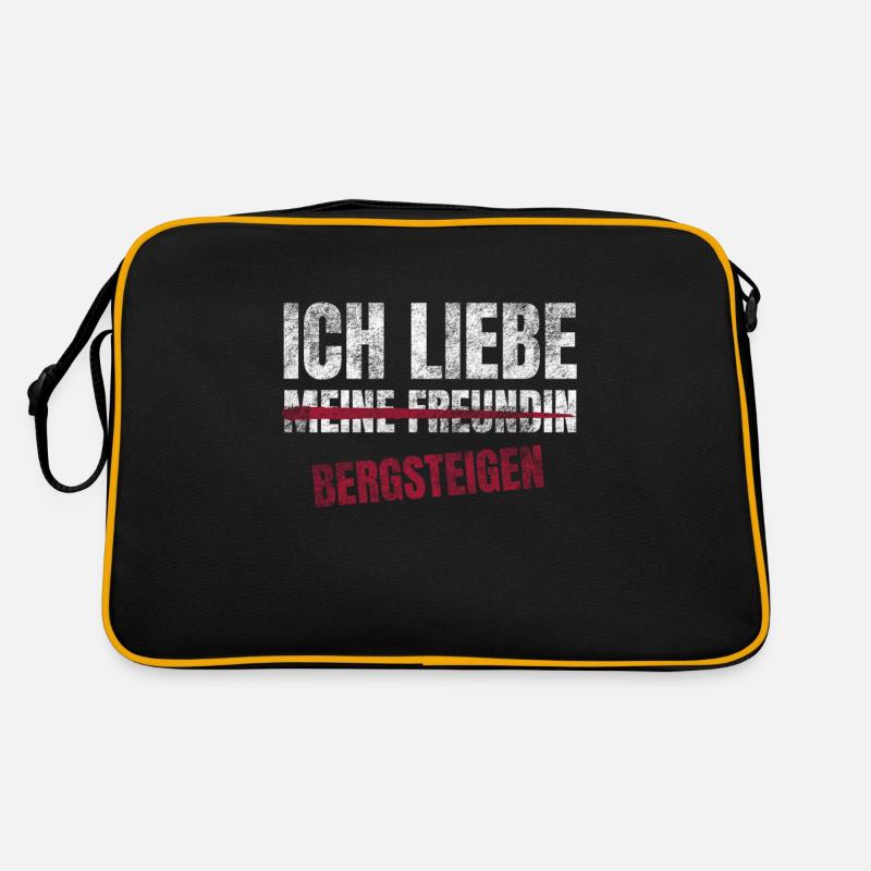 Bergsteigen Ich Liebe Zeitvertreib Hobby Retro Tasche