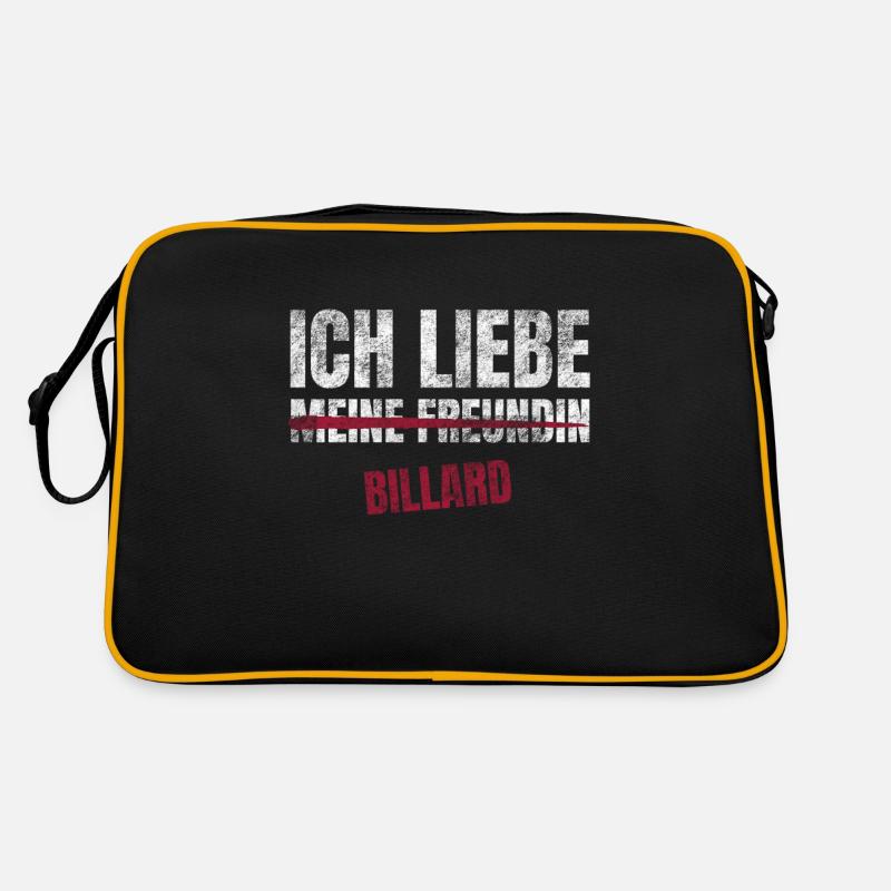 Billard Ich Liebe Zeitvertreib Hobby Retro Tasche