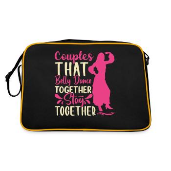 Dance Quotes Funny Dancer Raqs sharqi Swing - Retro Bag - black/gold - Back