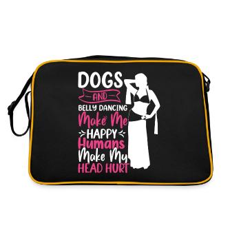Funny Dance Quotes Funny Dancer Raqs sharqi Swing - Retro Bag - black/gold - Back
