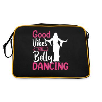 Danseuse du ventre drôle, danseuse de citations de danse du ventre - Sac Retro - noir/or - Dos