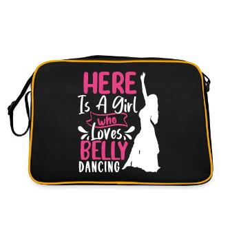 Danseuse du ventre drôle, danseurs de citations de danse du ventre - Sac Retro - noir/or - Dos