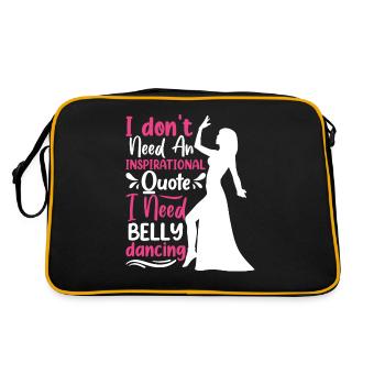 Funny Dance Quotes Funny Dancer Raqs sharqi Swing - Retro Bag - black/gold - Back