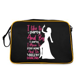 Funny Dance Quotes Funny Dancer Raqs sharqi Swing - Retro Bag - black/gold - Back