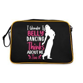 Drôle de danseuse du ventre, citations et blagues de danse du ventre - Sac Retro - noir/or - Dos