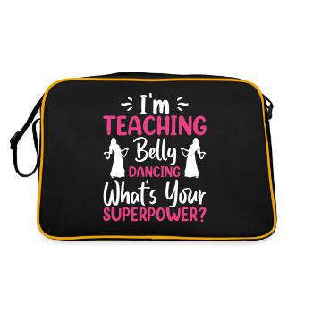 Danseuse du ventre drôle, balançoire de danseuses du ventre pour femmes - Sac Retro - noir/or - Dos