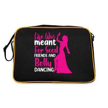 Funny Dance Quotes Funny Dancer Raqs sharqi Swing - Retro Bag - black/gold - Back